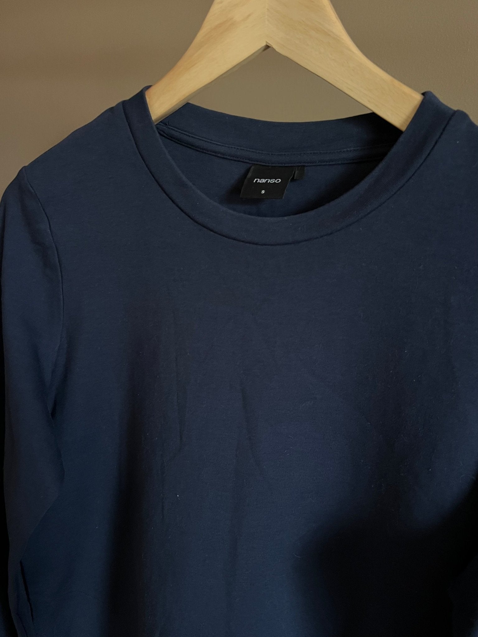 Preloved Nanso 100% puuvilla mekko, tummansininen, koko S Siloa Secondhand – huollettu ja kuntotarkastettu