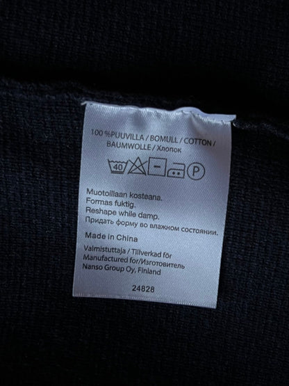 Preloved Nanso, 100 % puuvilla neuletakki, tummansininen, koko S Siloa Secondhand – huollettu ja kuntotarkastettu