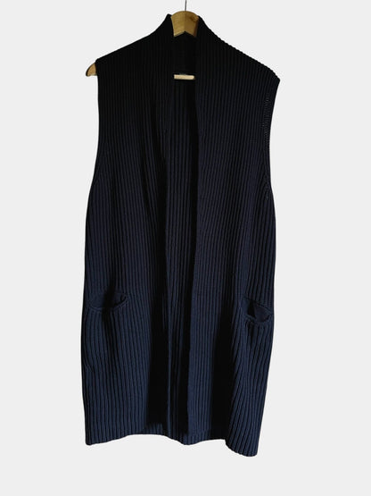 Preloved Nanso neuleliivi 100 % puuvillaa, tummansininen, M Siloa Secondhand – huollettu ja kuntotarkastettu