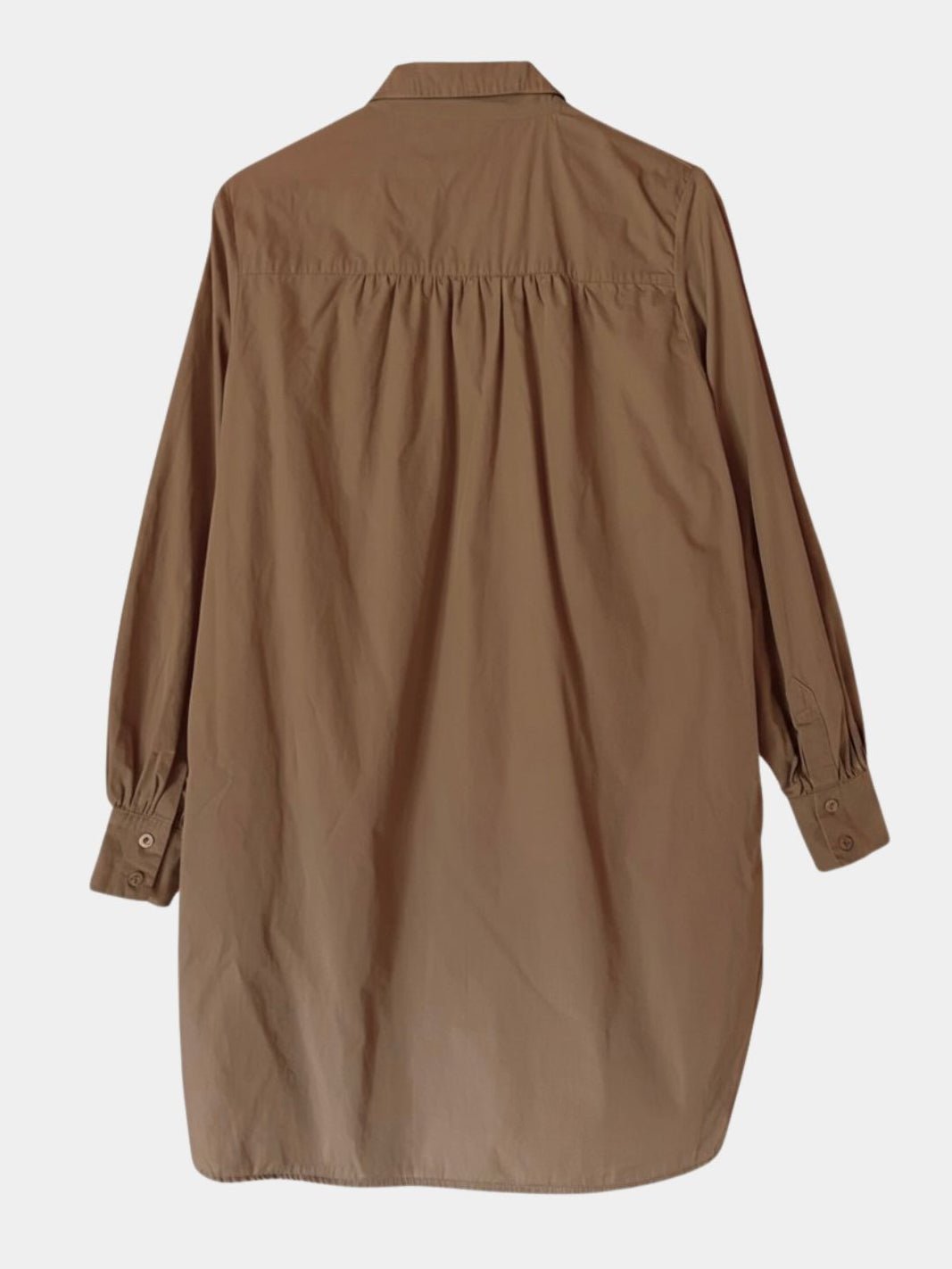 Preloved Nanso paitamekko puuvillaa, ruskea, L Siloa Secondhand – huollettu ja kuntotarkastettu