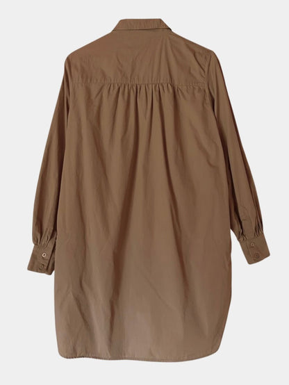 Preloved Nanso paitamekko puuvillaa, ruskea, L Siloa Secondhand – huollettu ja kuntotarkastettu