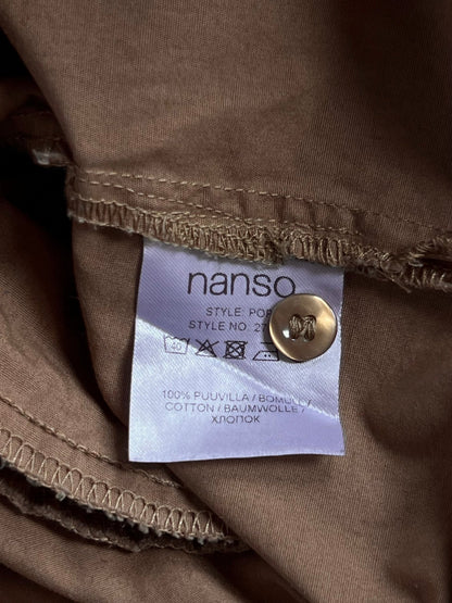 Preloved Nanso paitamekko puuvillaa, ruskea, L Siloa Secondhand – huollettu ja kuntotarkastettu