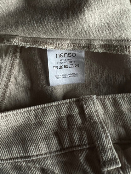 Preloved Nanso puuvillafarkut, luonnonvalkoinen, XL Siloa Secondhand – huollettu ja kuntotarkastettu