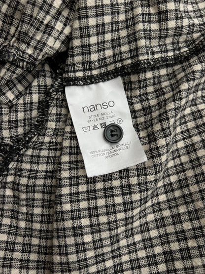 Preloved Nanso puuvillamekko musta/beige, L Siloa Secondhand – huollettu ja kuntotarkastettu