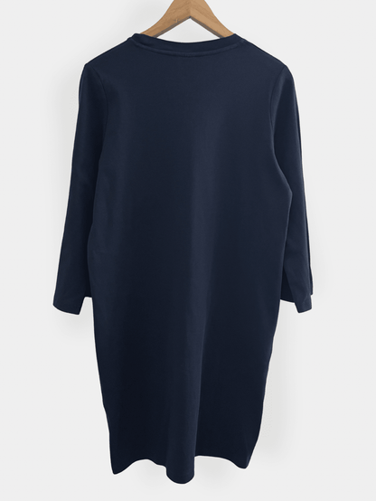 Preloved Nanso puuvillamekko, tummansininen, S Siloa Secondhand – huollettu ja kuntotarkastettu