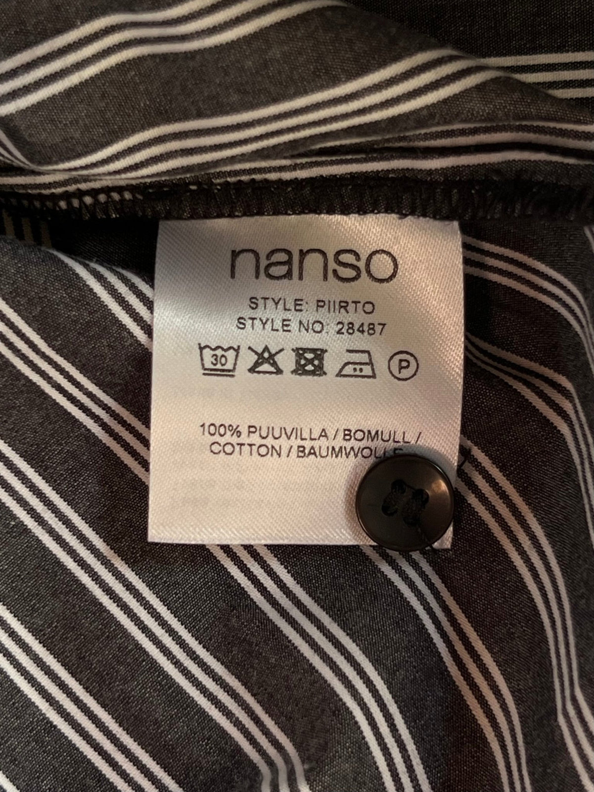 Preloved Nanso puuvillapaita, harmaa, L Siloa Secondhand – huollettu ja kuntotarkastettu