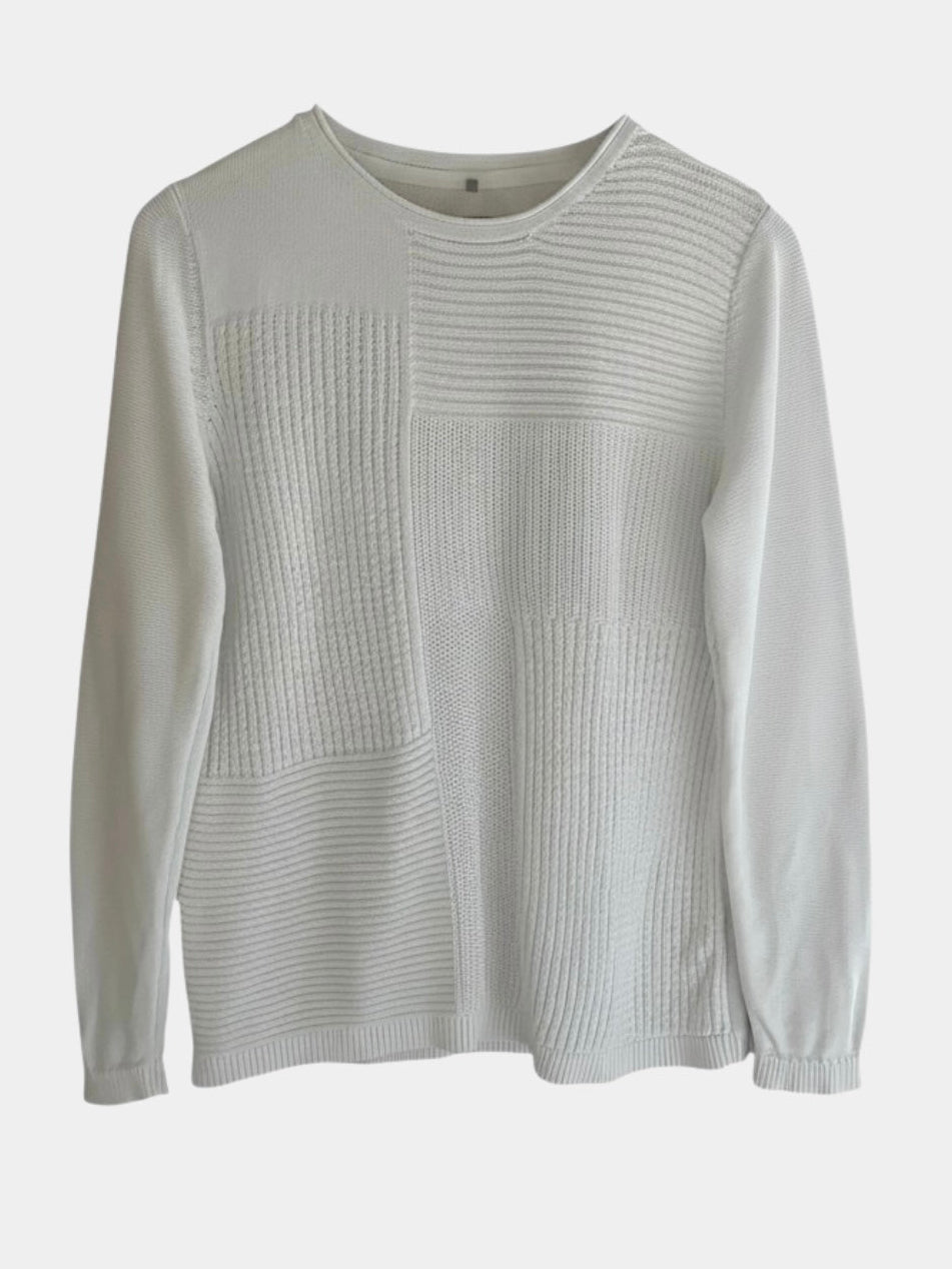 Preloved Neulepusero 100 % puuvillaa, valkoinen, M Siloa Secondhand – huollettu ja kuntotarkastettu