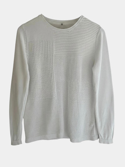 Preloved Neulepusero 100 % puuvillaa, valkoinen, M Siloa Secondhand – huollettu ja kuntotarkastettu