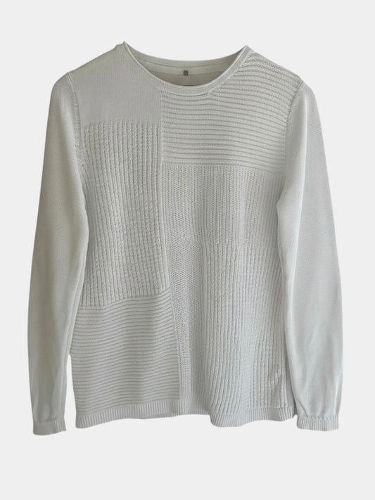 Preloved Neulepusero 100 % puuvillaa, valkoinen, M Siloa Secondhand – huollettu ja kuntotarkastettu