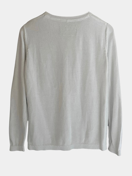 Preloved Neulepusero 100 % puuvillaa, valkoinen, M Siloa Secondhand – huollettu ja kuntotarkastettu