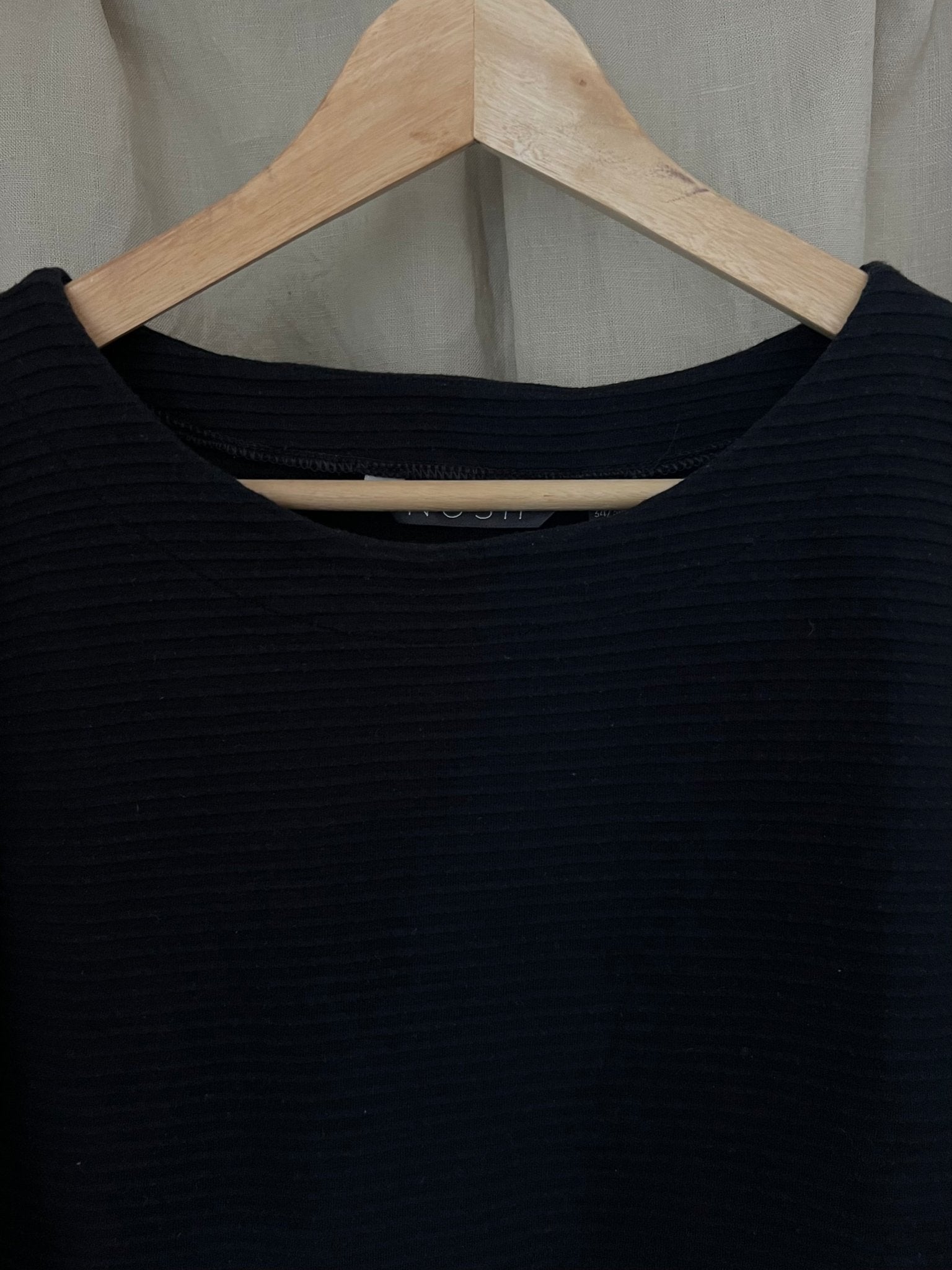 Preloved NOSH puuvillamekko, musta, koko S Siloa Secondhand – huollettu ja kuntotarkastettu