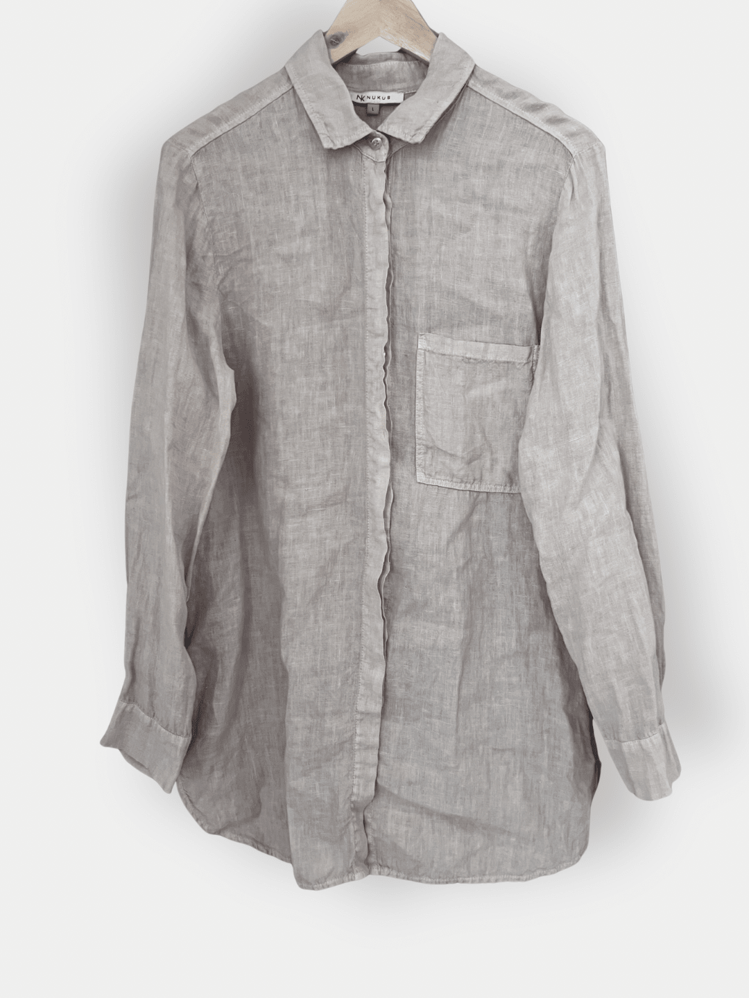 Preloved Nukus pellavapaita, vaalea beige, L Siloa Secondhand – huollettu ja kuntotarkastettu