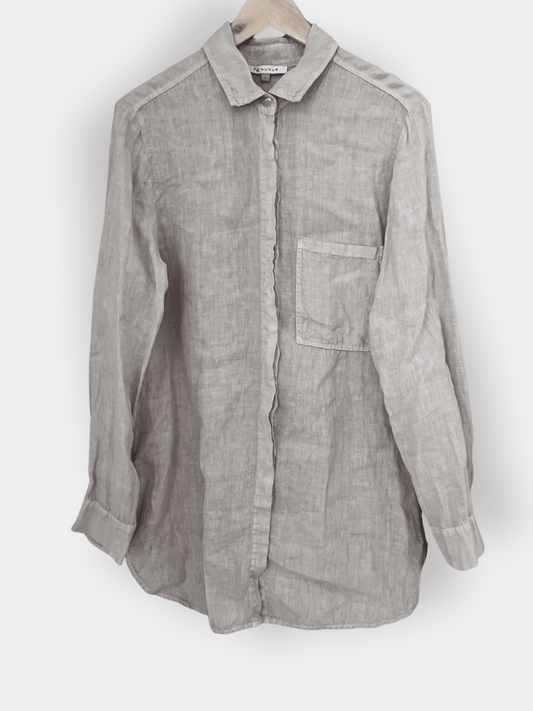 Preloved Nukus pellavapaita, vaalea beige, L Siloa Secondhand – huollettu ja kuntotarkastettu
