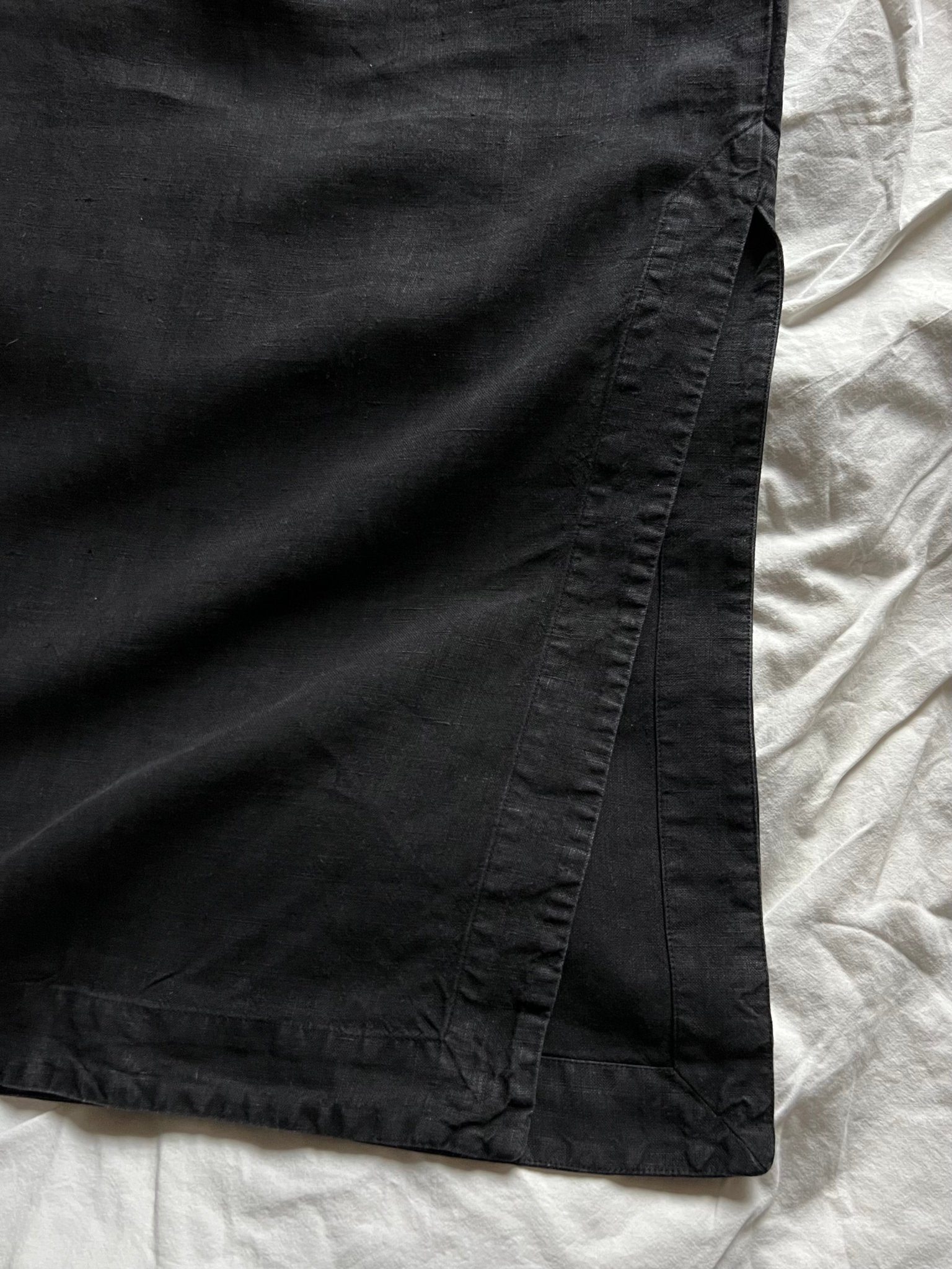 Preloved OSKA 100% pellava hame, tummanharmaa, koko XL Siloa Secondhand – huollettu ja kuntotarkastettu