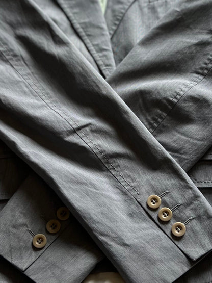 Preloved Paul Smith, 100 % puuvilla bleiseri, harmaa, koko 42 Siloa Secondhand – huollettu ja kuntotarkastettu