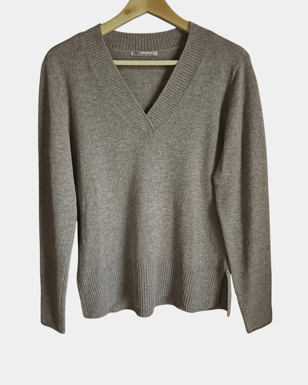 Preloved PBO merino-kashmir neule, greige, S Siloa Secondhand – huollettu ja kuntotarkastettu