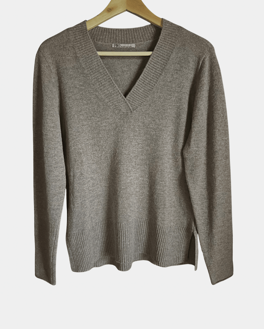 Preloved PBO merino-kashmir neule, greige, S Siloa Secondhand – huollettu ja kuntotarkastettu