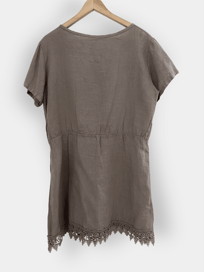 Preloved Pellavamekko, beige, L Siloa Secondhand – huollettu ja kuntotarkastettu