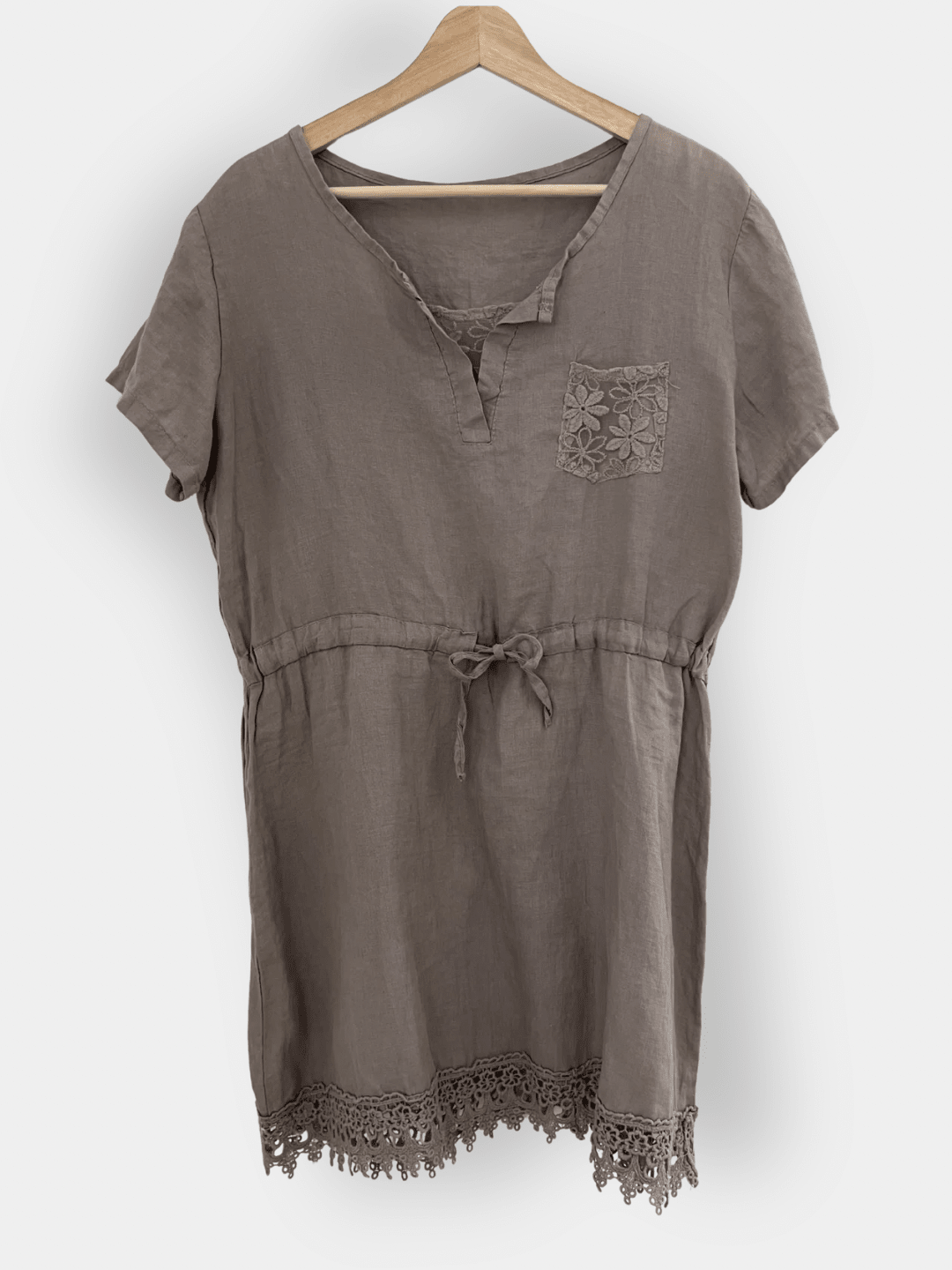 Preloved Pellavamekko, beige, L Siloa Secondhand – huollettu ja kuntotarkastettu