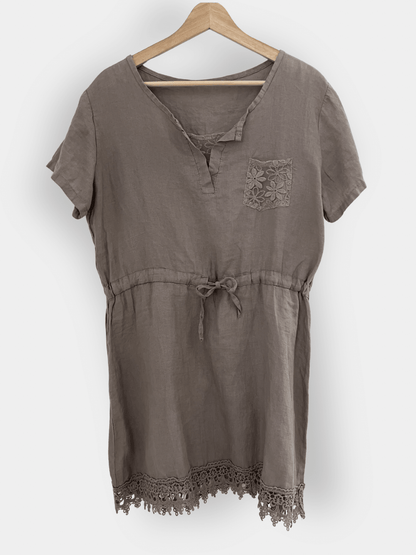 Preloved Pellavamekko, beige, L Siloa Secondhand – huollettu ja kuntotarkastettu