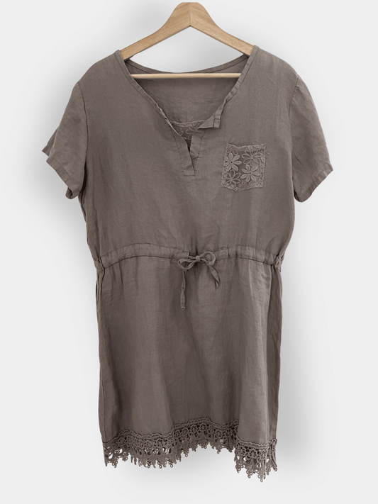 Preloved Pellavamekko, beige, L Siloa Secondhand – huollettu ja kuntotarkastettu