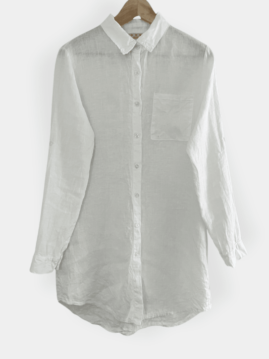 Preloved Pellavamekko, valkoinen, S Siloa Secondhand – huollettu ja kuntotarkastettu