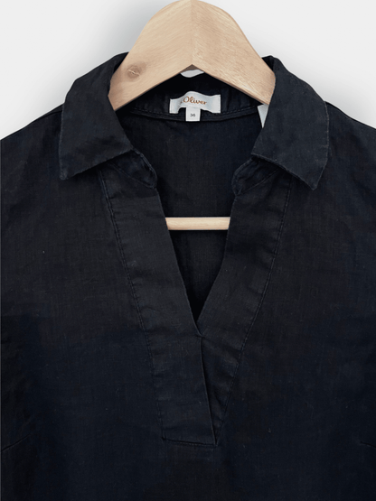 Preloved S. Oliver pellavamekko, tummanharmaa, XS Siloa Secondhand – huollettu ja kuntotarkastettu