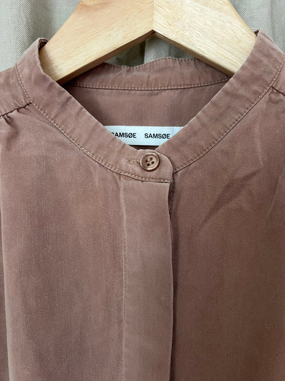Preloved Samsøe Samsøe lyocell - pusero,ruskea, koko M Siloa Secondhand – huollettu ja kuntotarkastettu