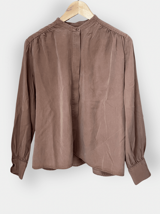 Preloved Samsøe Samsøe lyocell - pusero,ruskea, M Siloa Secondhand – huollettu ja kuntotarkastettu