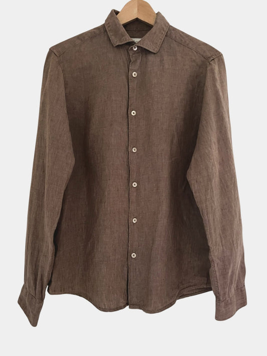 Preloved S.C.W. pellavapaita, ruskea, S Siloa Secondhand – huollettu ja kuntotarkastettu