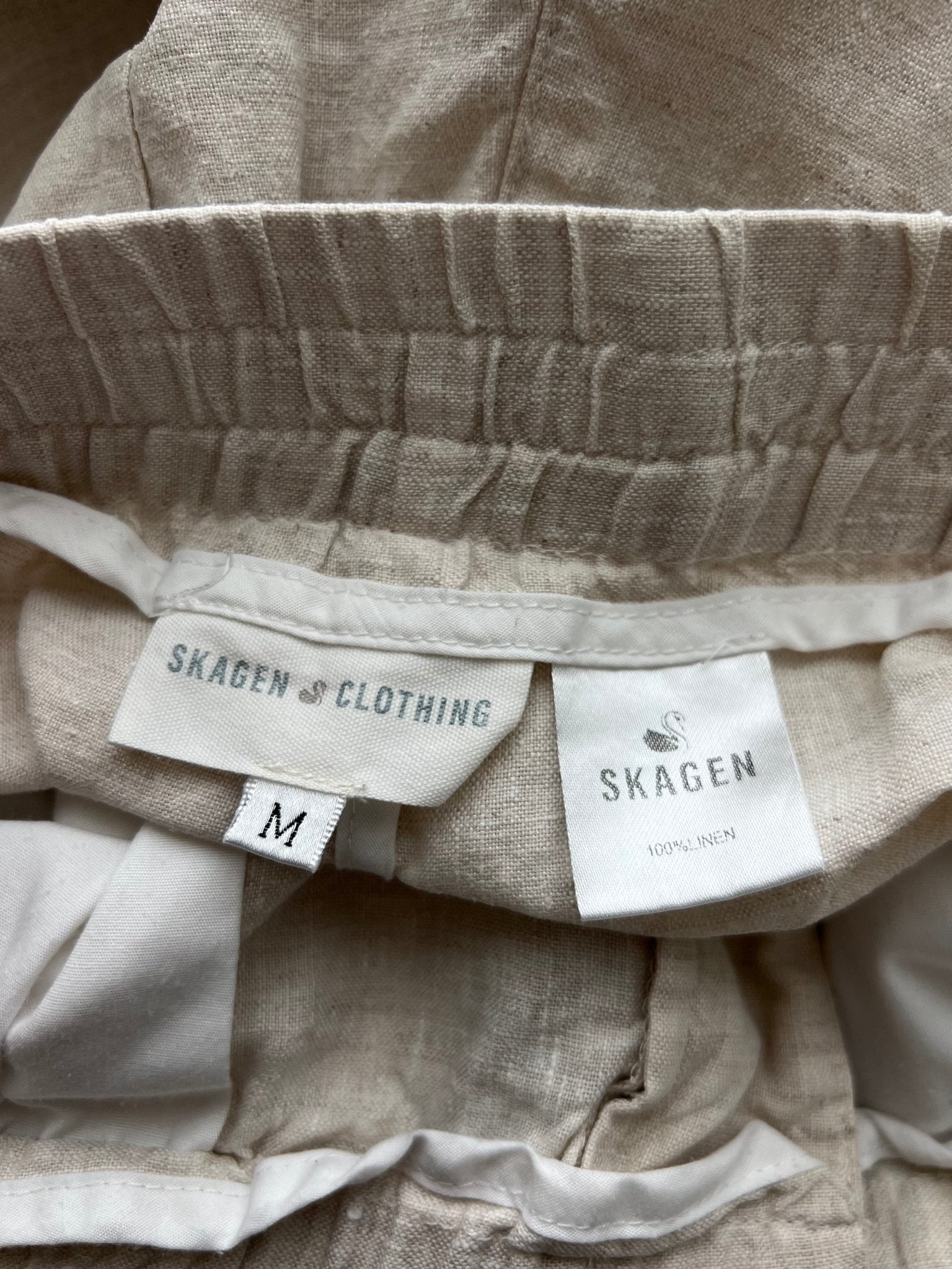 Preloved Skagen Clothing pellavahousut, beige, M Siloa Secondhand – huollettu ja kuntotarkastettu