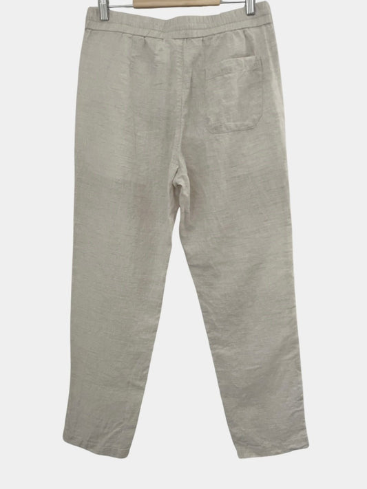 Preloved Skagen Clothing pellavahousut, beige, M Siloa Secondhand – huollettu ja kuntotarkastettu
