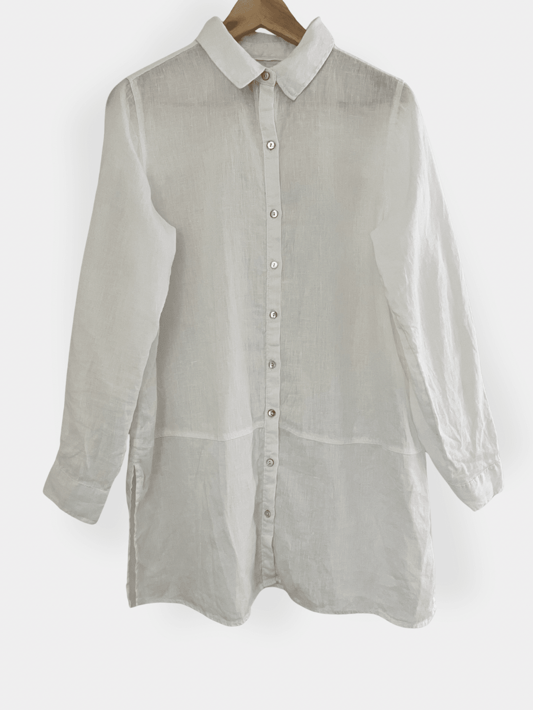Preloved TAHARI pellavatunika, valkoinen, M Siloa Secondhand – huollettu ja kuntotarkastettu