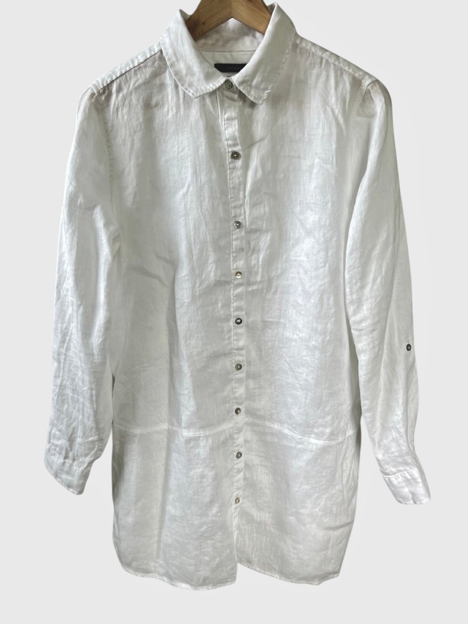 Preloved TAHARI pellavatunika, valkoinen, M Siloa Secondhand – huollettu ja kuntotarkastettu
