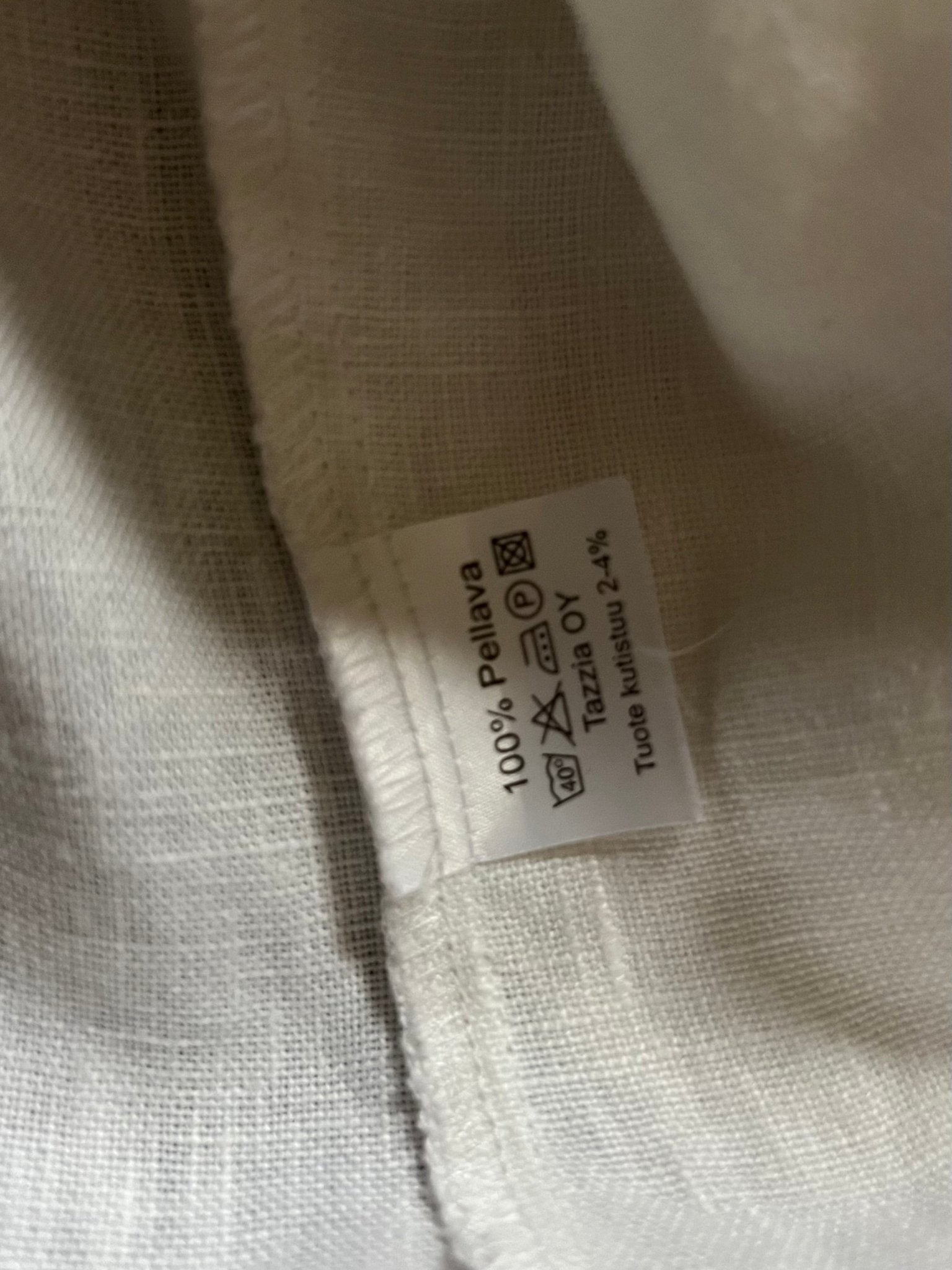 Preloved Tazzia 100% pellava bleiseri, valkoinen, koko 42 Siloa Secondhand – huollettu ja kuntotarkastettu