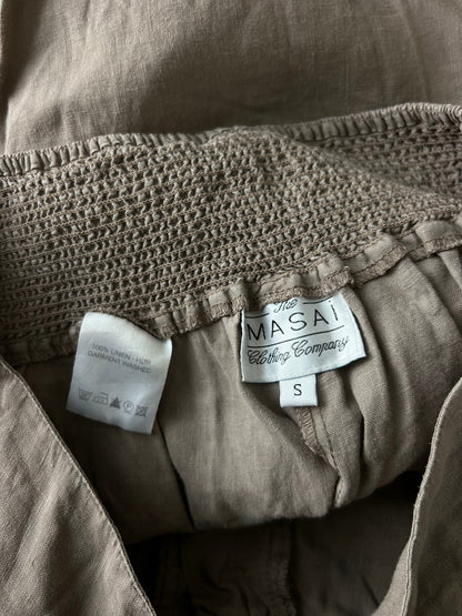 Preloved The Masai pellavacaprit, ruskea, S Siloa Secondhand – huollettu ja kuntotarkastettu