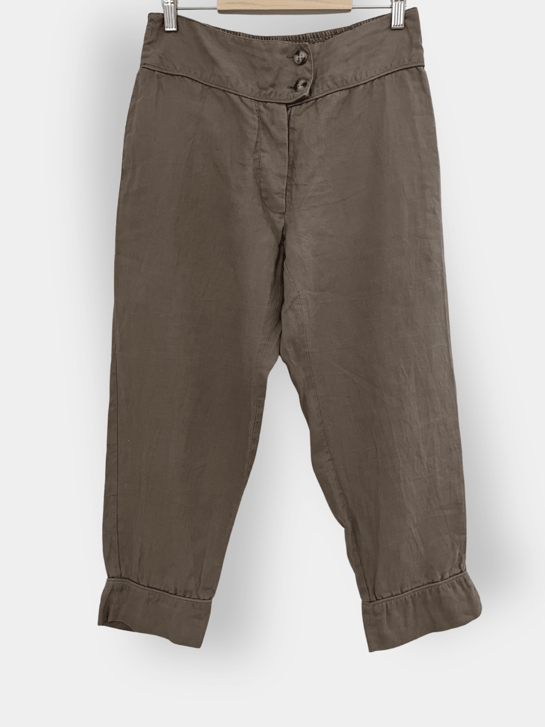 Preloved The Masai pellavacaprit, ruskea, S Siloa Secondhand – huollettu ja kuntotarkastettu