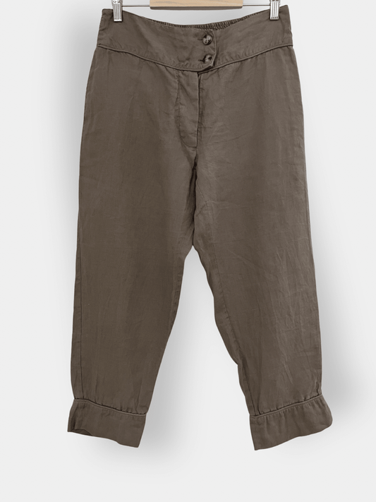 Preloved The Masai pellavacaprit, ruskea, S Siloa Secondhand – huollettu ja kuntotarkastettu
