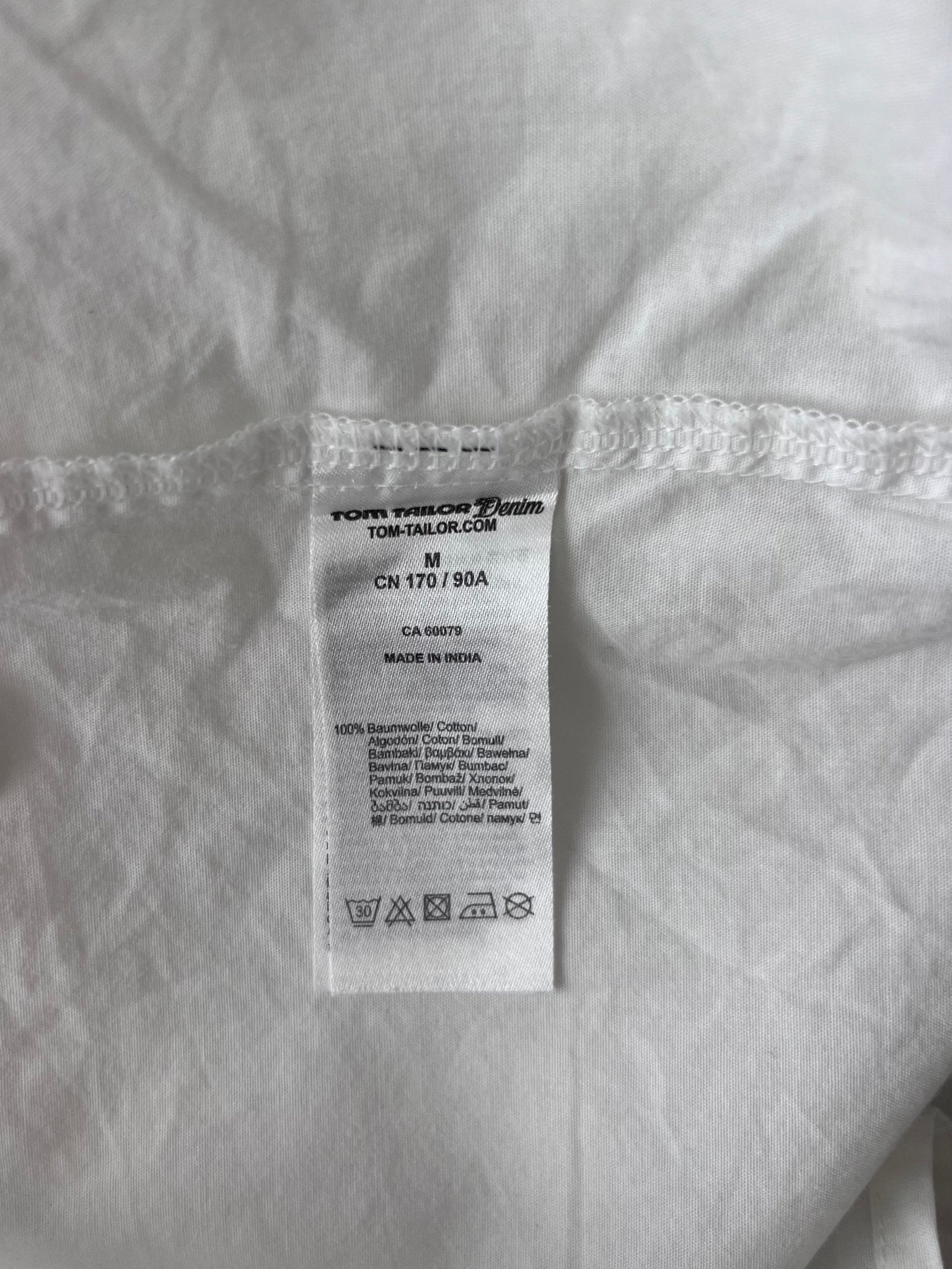 Preloved Tom Tailor puuvillapaita, valkoinen, M Siloa Secondhand – huollettu ja kuntotarkastettu