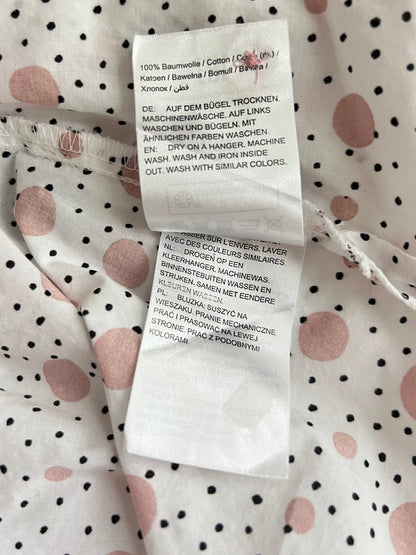 Preloved Ulla Popken puuvillapusero, valkoinen-vaaleanpunainen, XL Siloa Secondhand – huollettu ja kuntotarkastettu