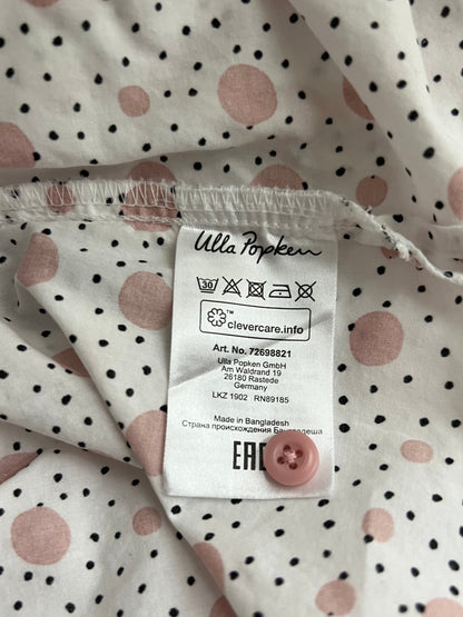 Preloved Ulla Popken puuvillapusero, valkoinen-vaaleanpunainen, XL Siloa Secondhand – huollettu ja kuntotarkastettu
