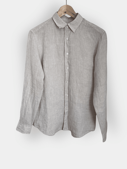 Preloved Uniqlo pellavapaita, beige, XS Siloa Secondhand – huollettu ja kuntotarkastettu