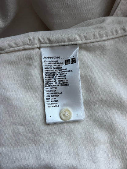 Preloved UNIQLO puuvillamekko, luonnonvalkoinen, L Siloa Secondhand – huollettu ja kuntotarkastettu