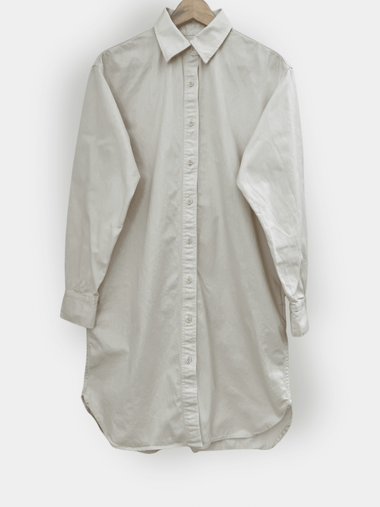 Preloved UNIQLO puuvillamekko, luonnonvalkoinen, L Siloa Secondhand – huollettu ja kuntotarkastettu