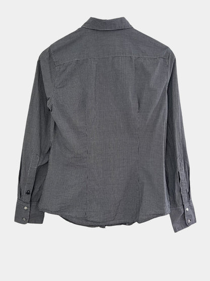 Preloved United Colors Of Benetton puuvillapaita, tummansininen-valkoinen, S Siloa Secondhand – huollettu ja kuntotarkastettu