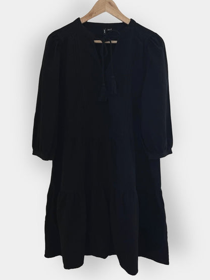 Preloved Vero Moda puuvillamekko, musta, L Siloa Secondhand – huollettu ja kuntotarkastettu