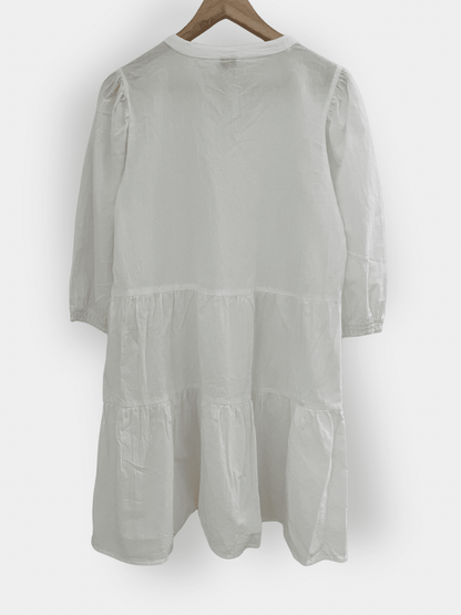 Preloved Vero Moda puuvillamekko, valkoinen, M Siloa Secondhand – huollettu ja kuntotarkastettu