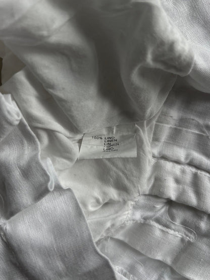 Preloved Vincetto pellavahousut, valkoinen, S Siloa Secondhand – huollettu ja kuntotarkastettu