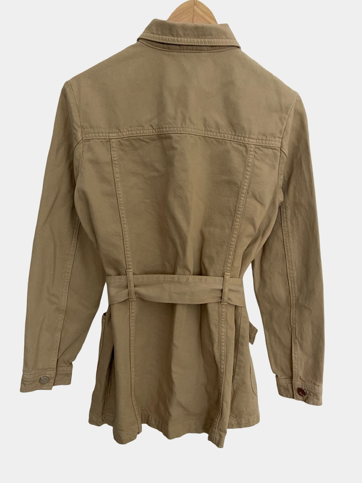 Preloved Your Face beige trenssi 100 % puuvillaa - XS Siloa Secondhand – huollettu ja kuntotarkastettu