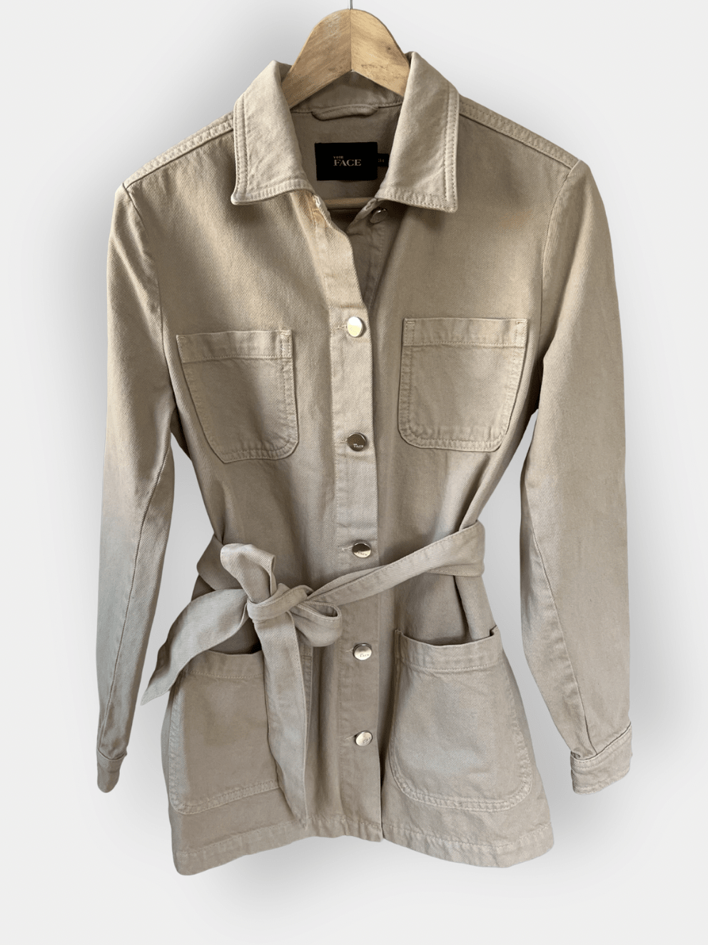 Preloved Your Face puuvillatakki, beige, XS Siloa Secondhand – huollettu ja kuntotarkastettu
